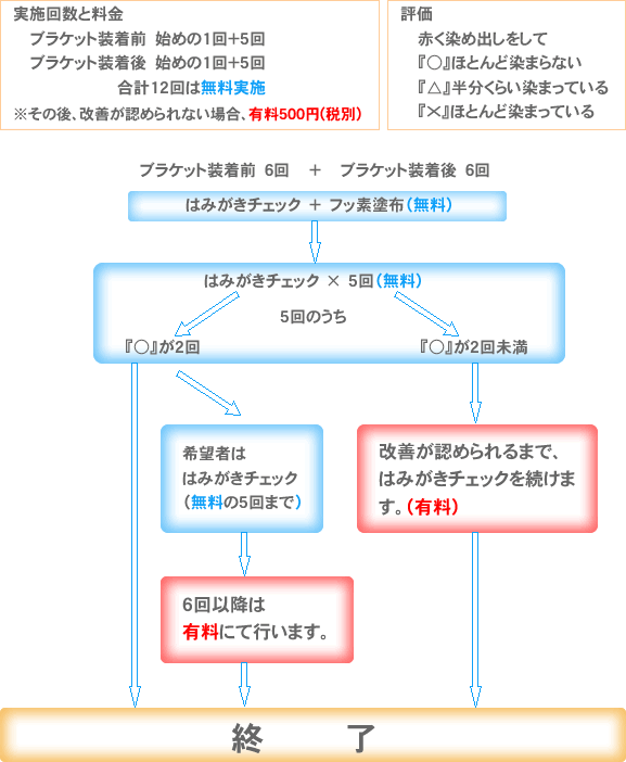 歯ブラシ指導のながれ